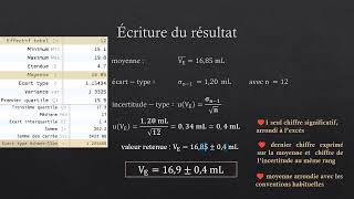 incertitude type A Numworks [upl. by Manara]