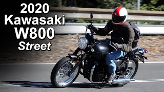 2020 Kawasaki W800 Street Review  All style amp class [upl. by Ahsias]