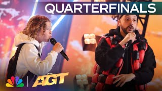 Rap Duo Flewnt And Inkabee Performs Original Song quotBack Again AGTquot  Quarterfinals  AGT 2024 [upl. by Accebber]