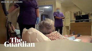 Hidden camera reveals abuse by care home staff of dementia patient Ann King [upl. by Rbma869]