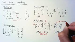 Linear Algebra  Matrix Operations [upl. by Mallorie]