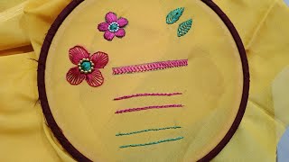 Basic hand embroidery stitches for beginners Hand embroidery for Beginners [upl. by Hgielrahc]