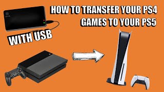 How To Export PS4 Games to PS5 with a USB External Drive [upl. by Zetrom]