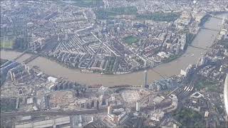 20171006  Flying over London and Landing at Heathrow [upl. by Sherline]