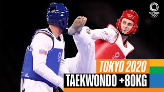 Taekwondo 🥋 Mens 80kg Gold Medal bout  Tokyo 2020 Replays [upl. by Koblick]