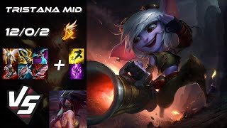 MID Tristana vs Akali  EU Grandmaster Patch 1410 [upl. by Brnaby]