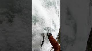 Ice climbing with ice screws [upl. by Nidnerb]