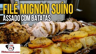 Receitas de Filé Suíno Assado com Batatas  Tv Churrasco [upl. by Ravaj]