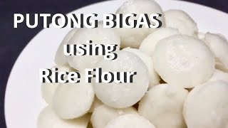 Putong Bigas using Rice Flour recipe  How to make Putong Bigas  Puto Calasiao [upl. by Doralynn44]