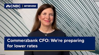 Commerzbank CFO Were preparing for lower rates [upl. by Eimrots]