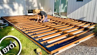 How To Build A Low Profile Deck Patio Part 1 of 2 [upl. by Clere]