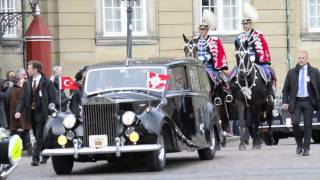 Tyrkisk Statsbesøg Ankomst på Amalienborg [upl. by Aryamo]