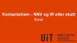 Excel  Kontantstrøm – Netto nåverdi og internrente etter skatt [upl. by Koo718]