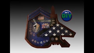 Military Shadow Box F16 and Rank Air Force  Jons DIY [upl. by Bodrogi261]