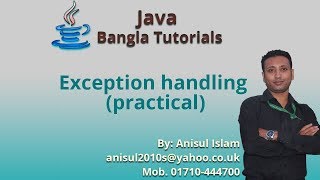 Java Bangla Tutorials 141  Exception handling practical [upl. by Atiuqahs]