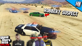 ROBBERY ESCAPE GTA 5 MANHUNT [upl. by Juli]