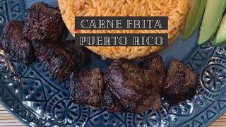 Carne Frita de Res de Puerto Rico Fried Beef Chunks Puerto Rican Style [upl. by Namad]