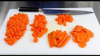 HOW TO CUT A CARROT Knife Cuts [upl. by Kcirtap]