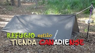 Tarp 3x3 Refugio tienda canadiense Shelter Canadian Tent [upl. by Rakabuba]