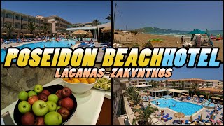 POSEIDON BEACH Hotel tour  Laganas Zakynthos  Greece 4k [upl. by Cerveny953]