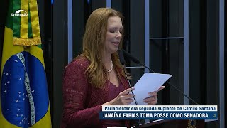 Janaína Farias toma posse como senadora [upl. by Eymaj758]