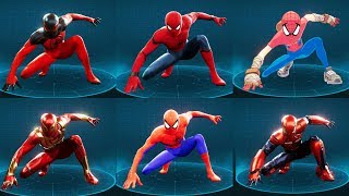 SpiderMan Ps4  All 38 Suits Showcase Including all 10 DLC Suits [upl. by Cindie]