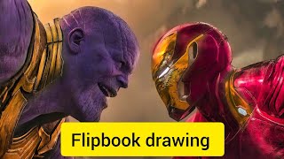 THANOS VS IRON MAN  END GAME FLIPBOOK [upl. by Nollie222]