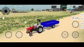 Drive Eicher Tractor with Trolley l eicher gamingvideos tractorvideo [upl. by Allemat]