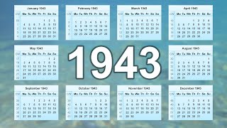 Calendar 1943 [upl. by Asor]