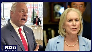 Kirseten Gillibrand Mike Sapraicone face off in NY Senate race [upl. by Arraik]