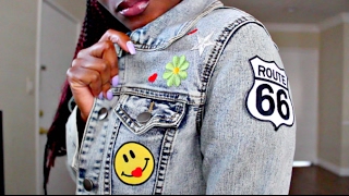 HOW TO DIY Patch Denim Jacket EASY amp Inexpensive [upl. by Angele]