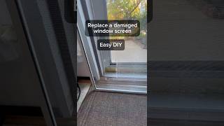 Replace a damaged window screen mesh  Easy DIY diyhomeimprovement diyhomerepair [upl. by Hairabez633]