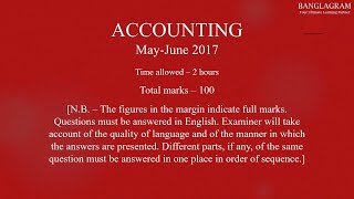 ACCOUNTING QUESTION ICABKNOWLEDGE LEVEL MAYJUNE 2017 [upl. by Purity]