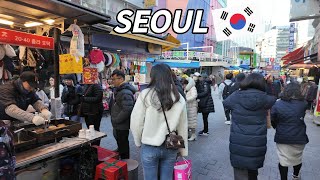 Enjoy a variety of food and things to see at Namdaemun Market  4K Seoul Korea 2023 11 [upl. by Jayme]