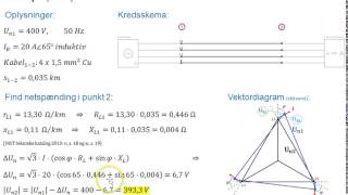 3 faset symmetrisk og usymmetrisk spændingsfald 24 [upl. by Hgielak]