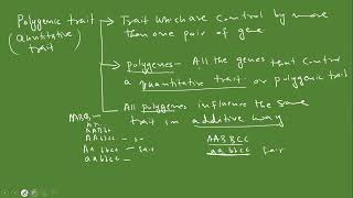 Polygenic inheritance biology class 12 NBF federal board [upl. by Shriner]