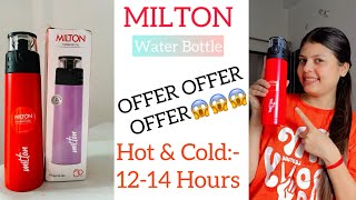 MILTON THERMOSTEEL WATER BOTTLE  OFFER PRICE😱  HOT amp COLD  MYNTRA HAUL  UNBOXING🛍 [upl. by Buzz44]