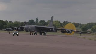 B52 LANDING RIAT 2024 [upl. by Utter269]