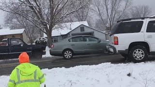 Video Shows Car Pileups Allegedly Caused By Cable Guys Carelessness [upl. by Asher]