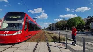 Bratislava Trams  4K Cabview  Line 4 Dúbravka  Zlaté Piesky [upl. by Orlov]