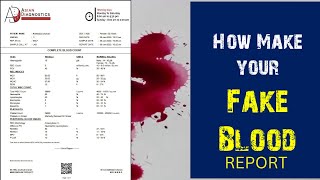 How to make blood report easy and step by step edit blood report [upl. by Loesceke]