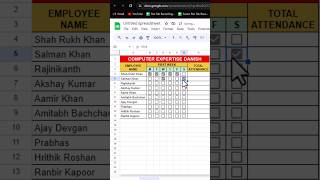 GOOGLE SHEETS CHEK BOX Attendance Sheet ONLINE COUNT TIPS COMPUTER EXPERT  ATTENDANCE SHEET [upl. by Dnar874]