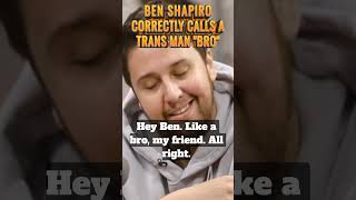 Ben Shapiro refers to a trans man as BRO on Jubilee [upl. by Nelrsa257]