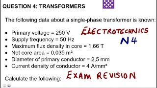 EECTROTECHNICS n4 TRANSFORMERS JUNE 2022 mathszoneafricanmotives [upl. by Ximenez]