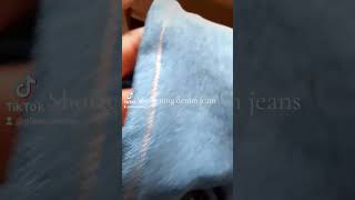 Altering a pair of jeans tailoring sewing sewingrepair howtoshortenjeans [upl. by Barron]