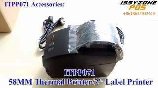 2 inch Thermal QR Code Label Printer With 58mm Thermal Receipt Two In one [upl. by Kohler]