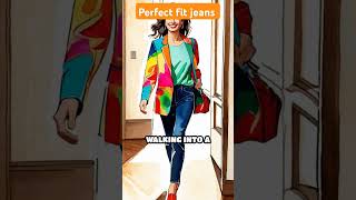 Perfect fit jeans women 🤔🤔 shorts trending [upl. by Oirad]