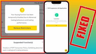 How to Remove Restrictions on Binance  Exhibiting Abnormal WashTradingSelfTrading behavior [upl. by Vevay753]