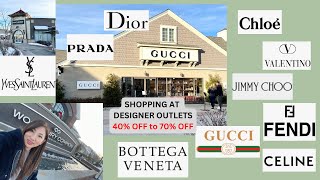 Discount Luxury Shopping at Woodbury Common Outlets Dior Gucci Prada YSL Celine Chloe Bottega [upl. by Silda]