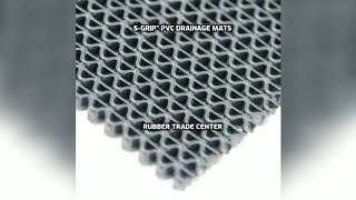 s grip pvc drainage mat   pvc wet floor mat  indooroutdoor use  Rubber Trade Center RTC [upl. by Anihc]